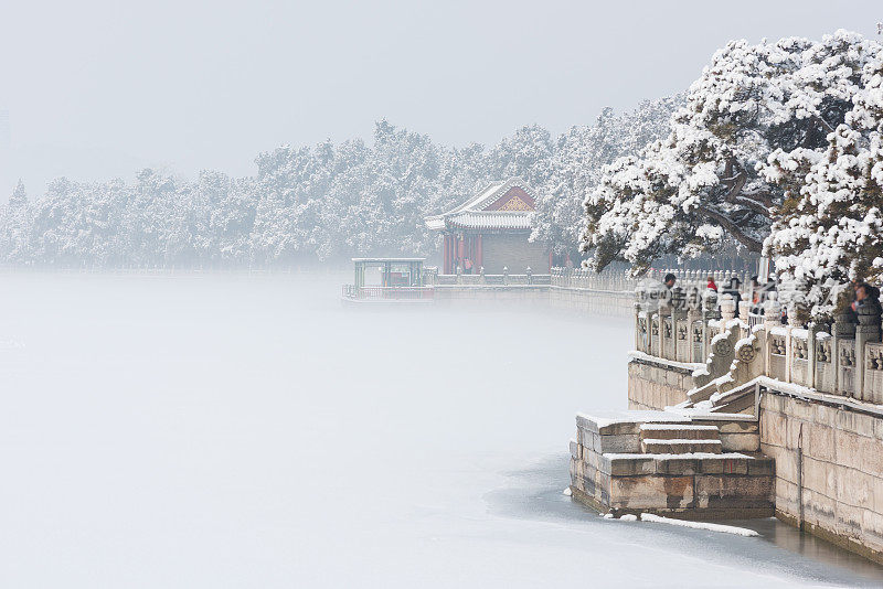 北京颐和园被白雪覆盖