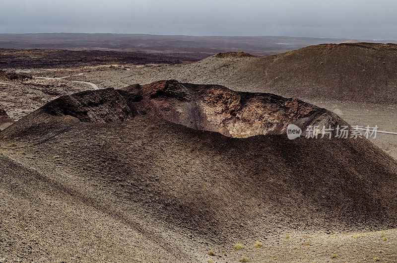 火山景观。Timanfaya国家公园。