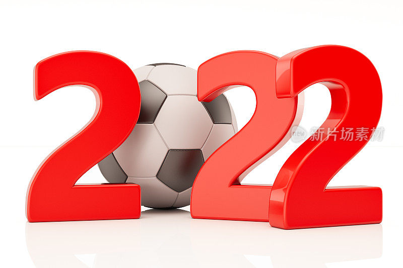 新年足球概念，2022足球