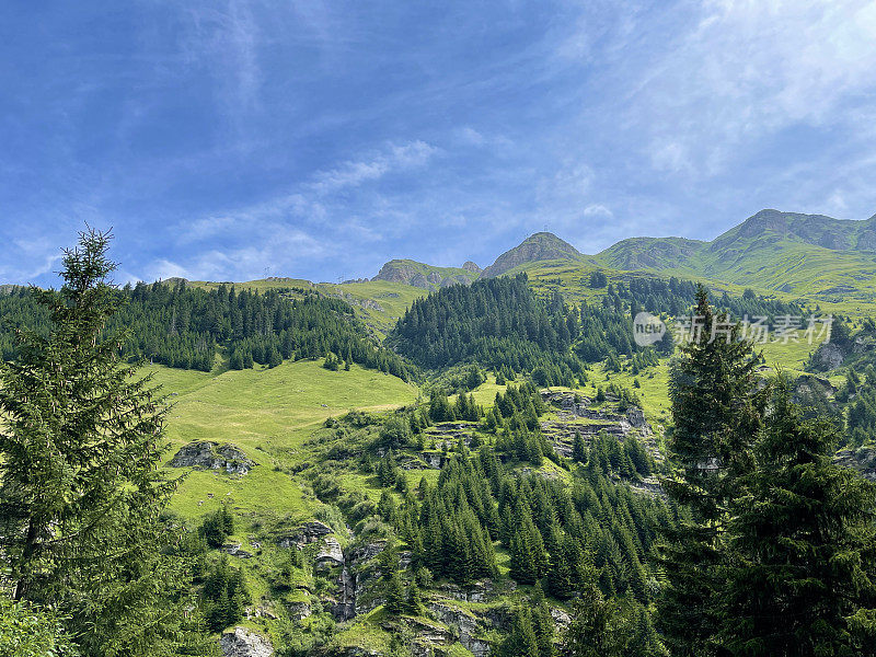 景观Graubünden，瑞士