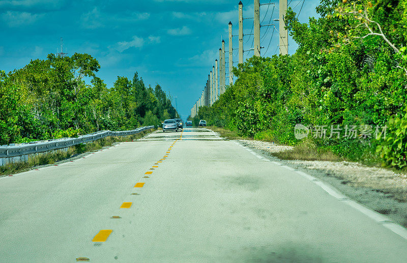美国佛罗里达群岛的主要道路。