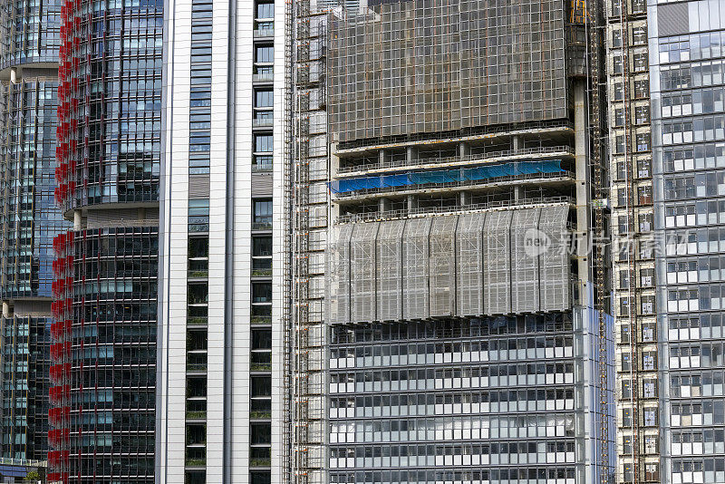 城市摩天大楼建设，背景与复制空间