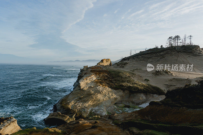 俄勒冈海滩和风景优美的海岸线