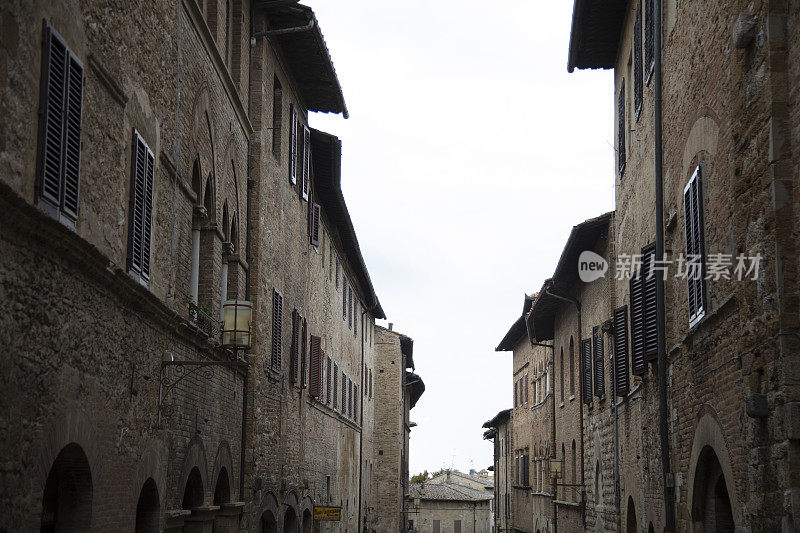 圣Gimignano。意大利。意大利古城