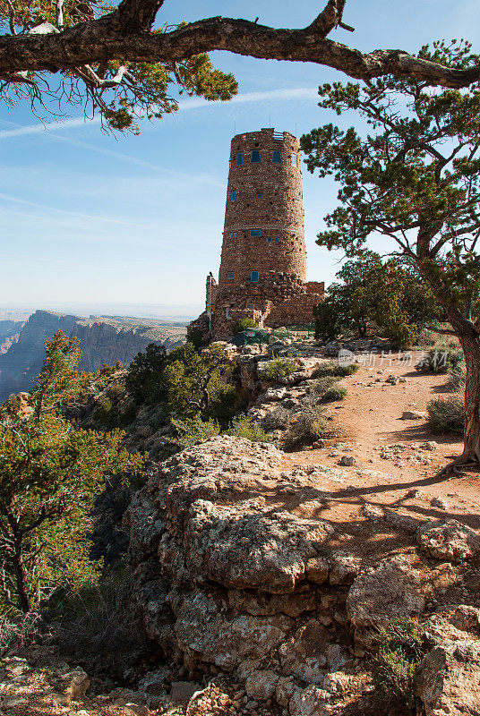 亚利桑那州大峡谷国家公园的沙漠观望塔