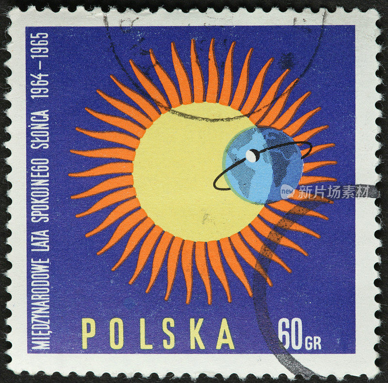波兰邮票上的俄罗斯人造卫星
