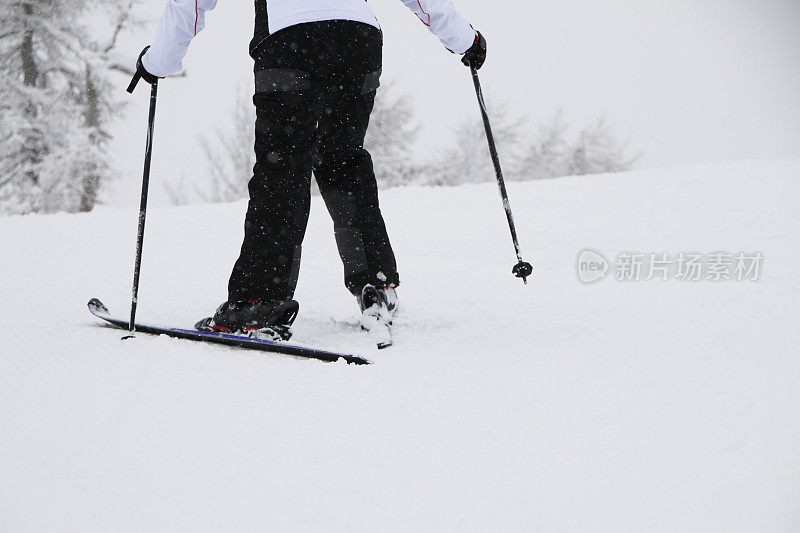 在雪