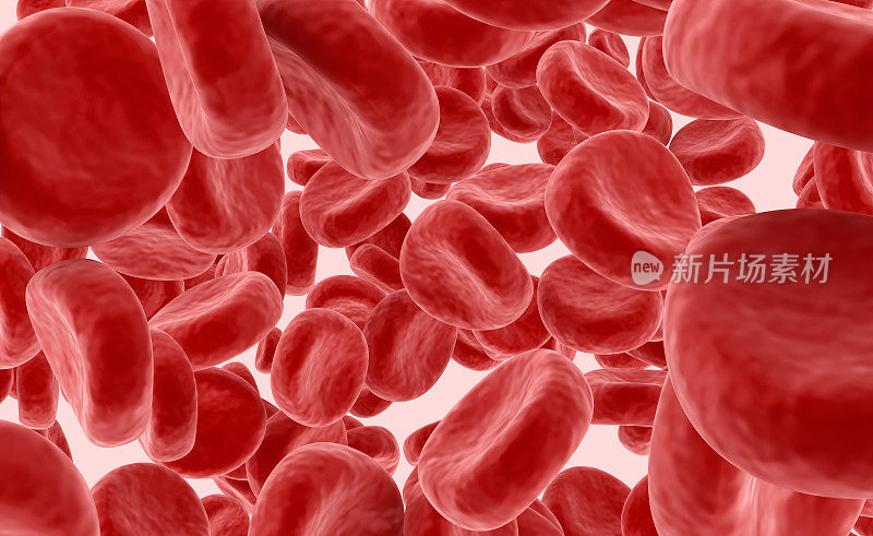 血细胞背景，3D插图