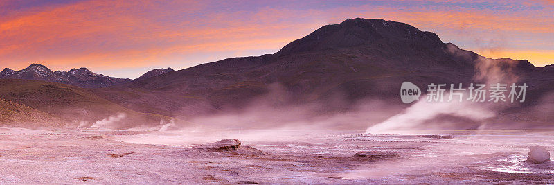 智利阿塔卡马沙漠的埃尔塔肖间歇泉