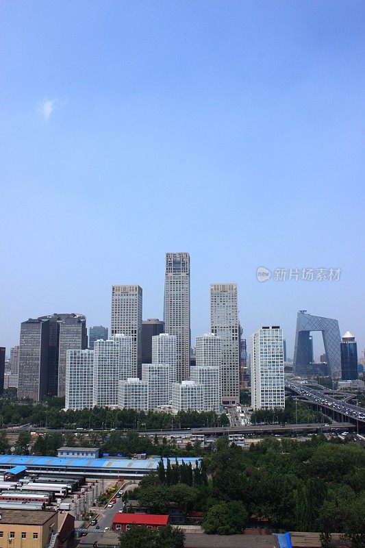 中国北京现代金融区天际线