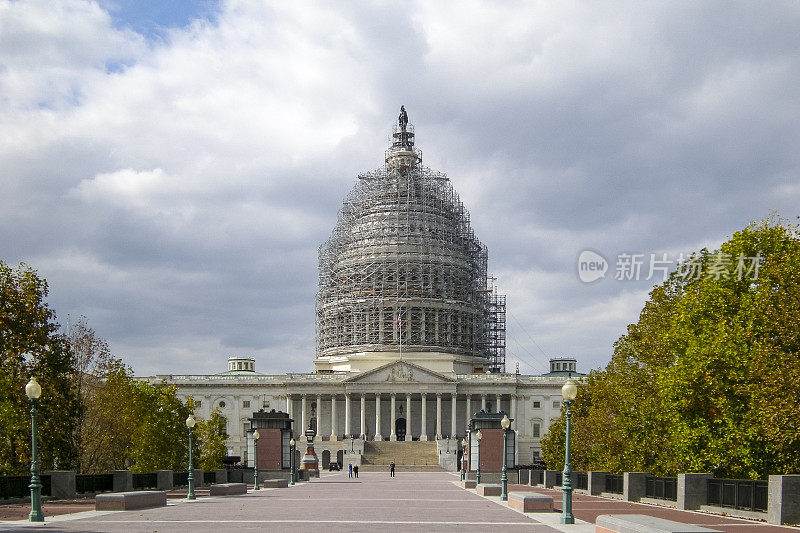 美国国会大厦东前华盛顿特区圆顶修复