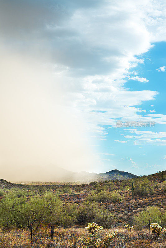 亚利桑那沙漠沙尘暴