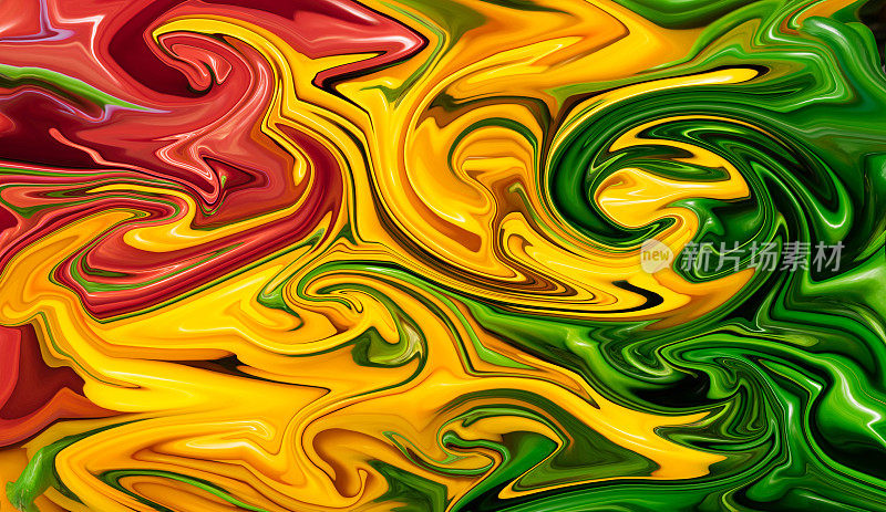 色彩缤纷的抽象背景，混合了生动的色彩绘画概念