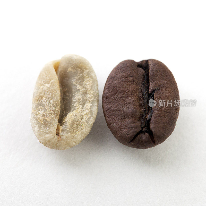 生咖啡豆和烘培咖啡豆分离