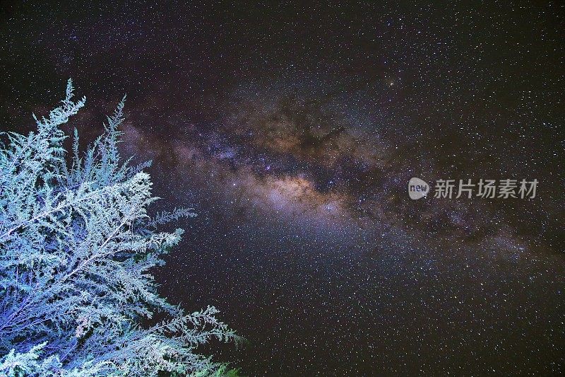 秘鲁安第斯山脉上幽静的银河——秘鲁夜晚的星空景观