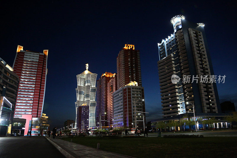 朝鲜的夜景