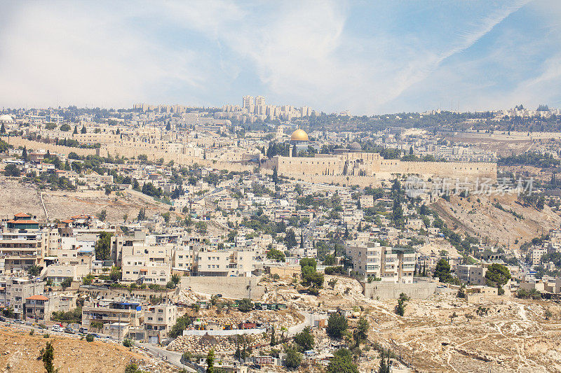 耶路撒冷老城鸟瞰图