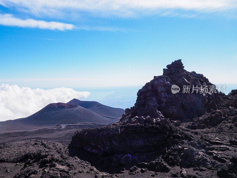 埃特纳火山。南坑。西西里岛