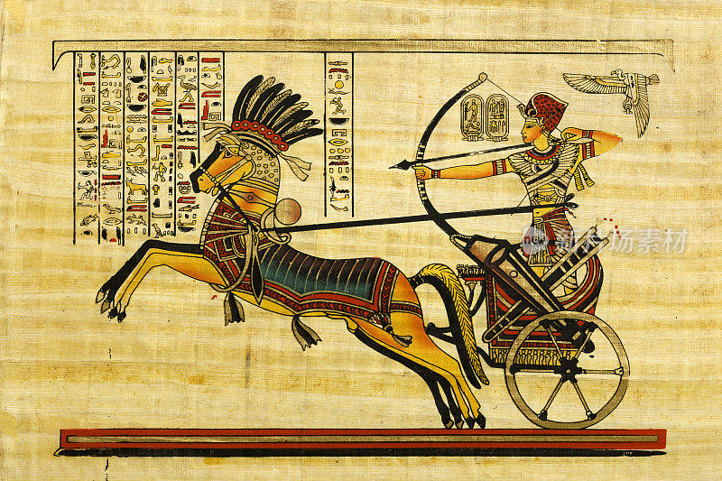 战车中的法老——埃及纪念纸莎草纸