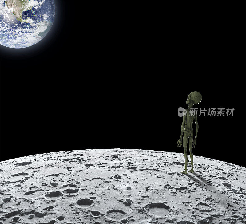 外星人从月球上观察地球