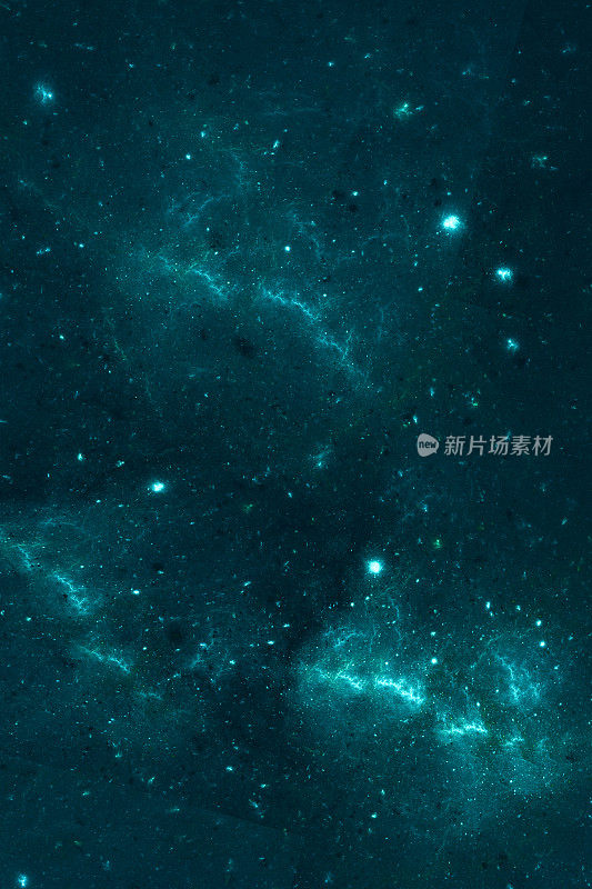 深星系上的数字生成星场