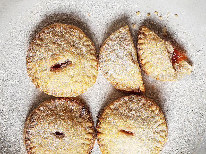 蜜桃派。Cookies.Shortbread。桃子饼干。派。小甜派