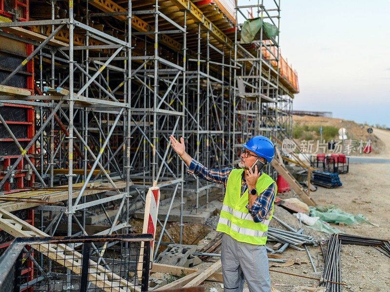 高速公路立交桥正在建设中