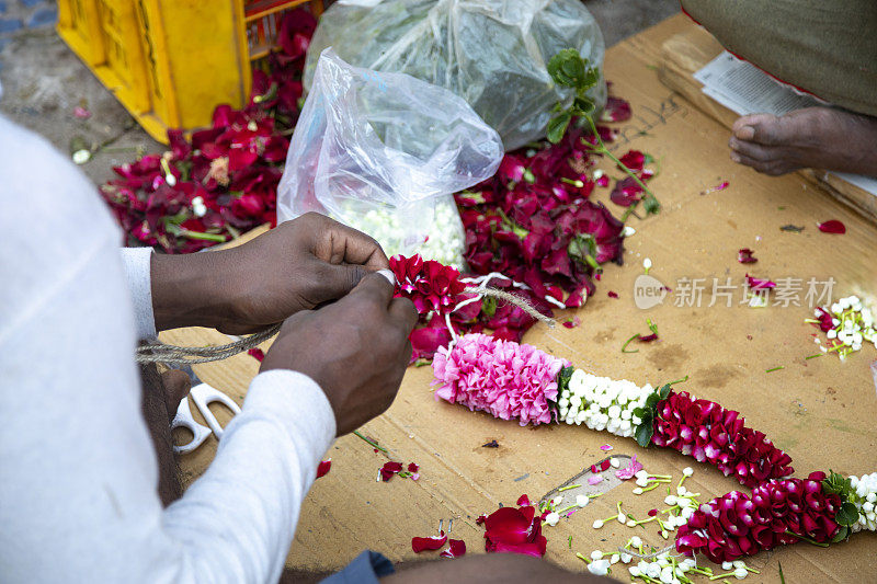 鲜花市场，孟买