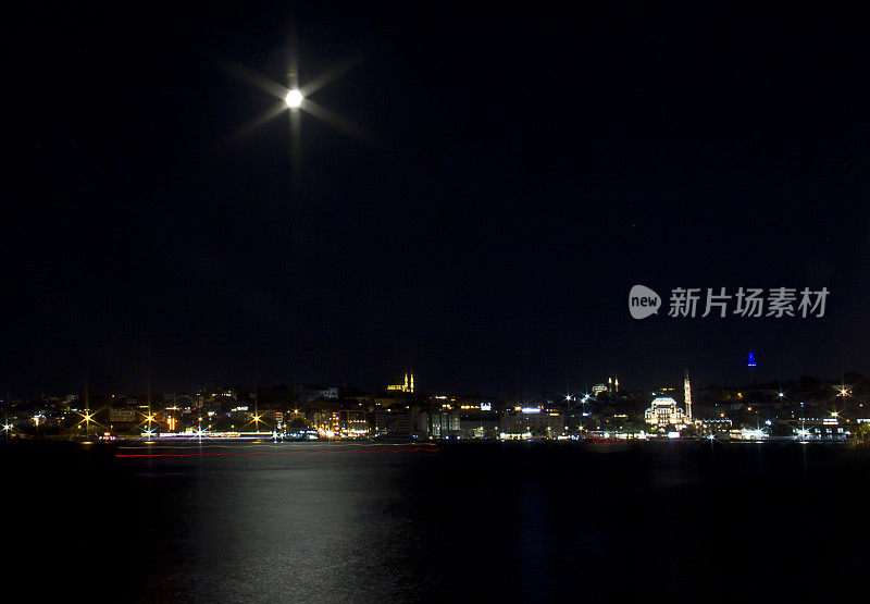 从加拉塔俯瞰伊斯坦布尔的夜景