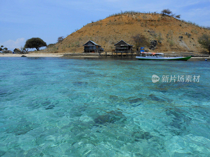 西弗洛雷斯海岸附近，塞拉亚清澈的海水。