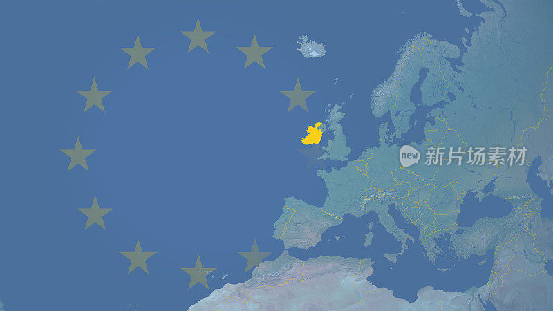 爱尔兰自1973年16:9加入欧盟，并有边界