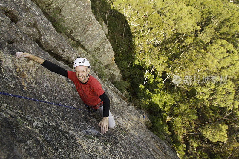 男性Rockclimber