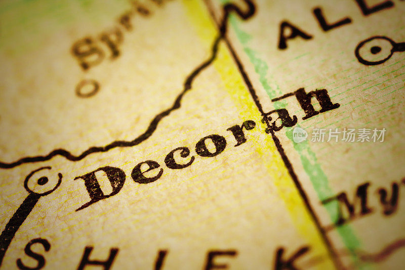 爱荷华州的Decorah古董地图