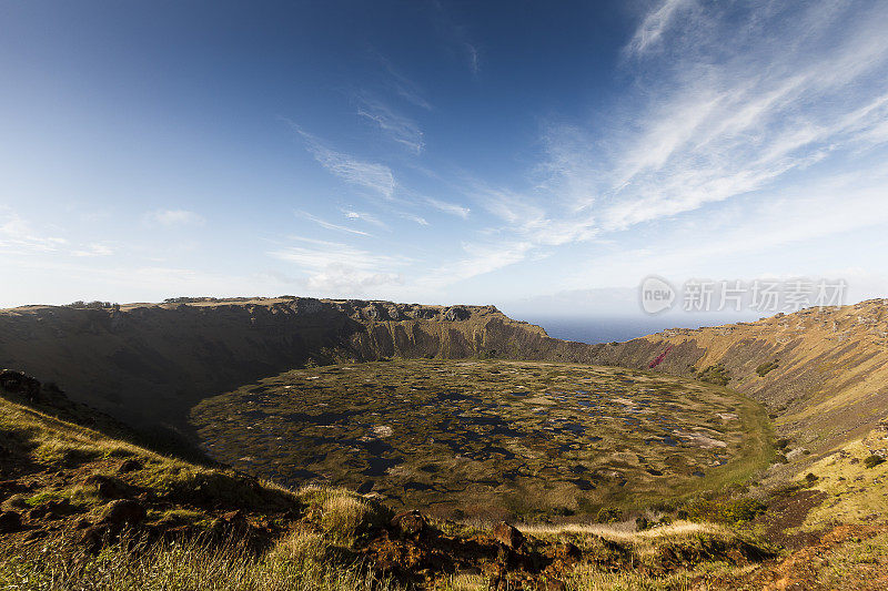 复活节岛上的拉诺考火山口