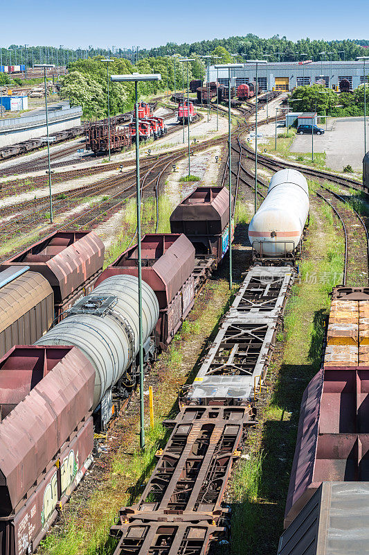 货运列车、货车和铁路