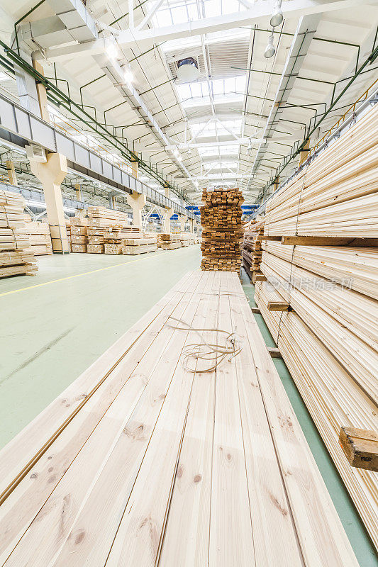 木材工厂仓库的观点
