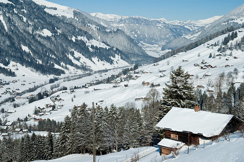 瑞士西门塔尔的冬天
