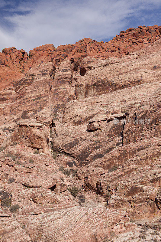 岩石砂岩景观在红岩岩峡谷
