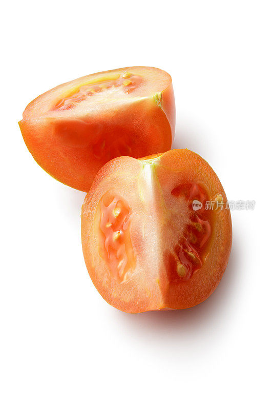 蔬菜:白色背景上孤立的番茄