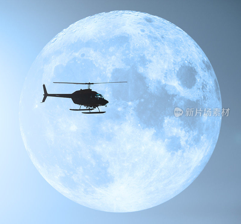 直升机对月球