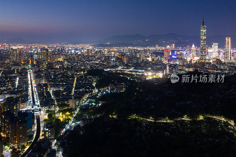 台湾台北市鸟瞰图