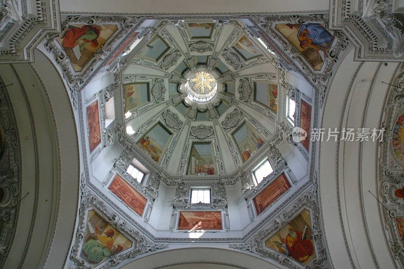 萨尔茨堡大教堂圆顶上的壁画
