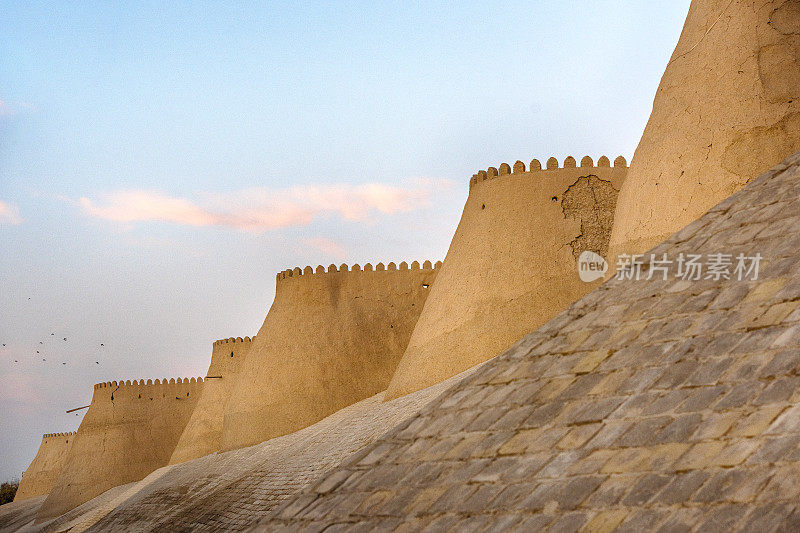 希瓦绿洲古城墙，丝绸之路，乌兹别克斯坦