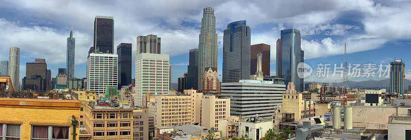加州洛杉矶市中心的天际线