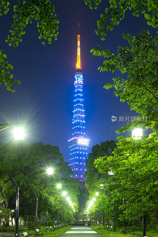 蓝色的东京塔
