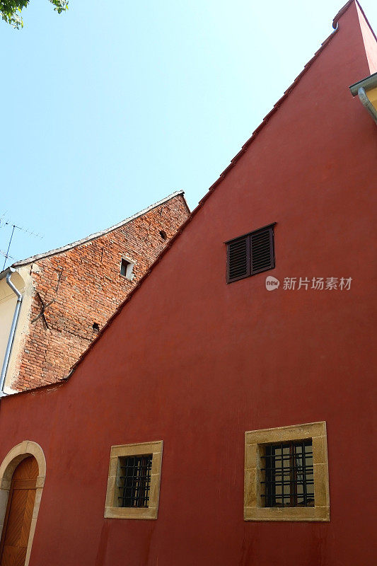 克罗地亚萨格勒布的彩色外墙