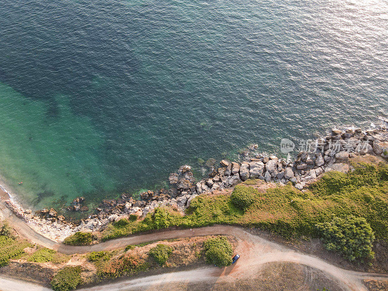 米提卡斯或米提卡斯海滩，旅游胜地海，夏季在希腊普雷韦扎县