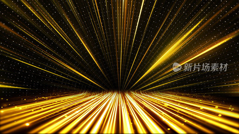 金黄色同心射线发光线微光奖图形背景庆祝娱乐光模板框架线豪华高级企业抽象设计模板横幅证书