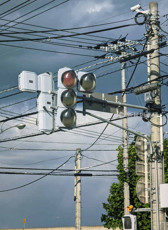 日本北海道北上的39号公路交通灯