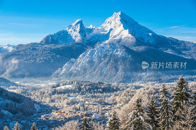 德国贝希特斯加登巴伐利亚阿尔卑斯山田园诗般的风景